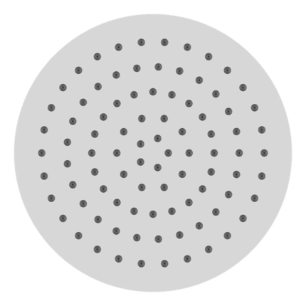 Plafond pluie slim rond 20 cm