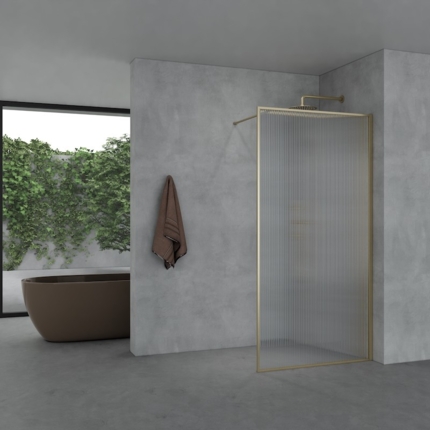 Paroi de douche fixe Luxor verre cannelé 