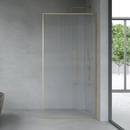 Paroi de douche fixe Luxor verre cannelé 