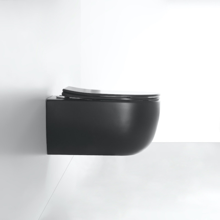Cuvette suspendue rimless Voga noir mat