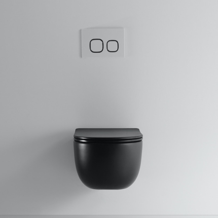Cuvette suspendue rimless Voga noir mat