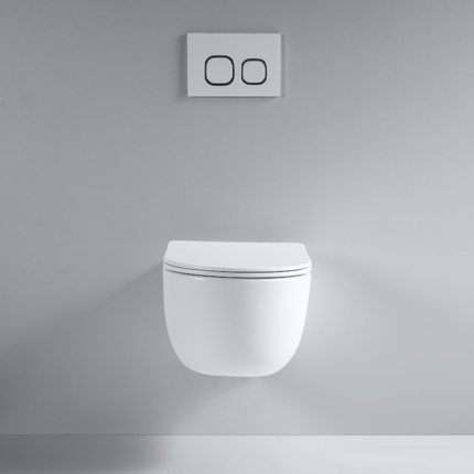 Cuvette suspendue rimless Voga blanc mat