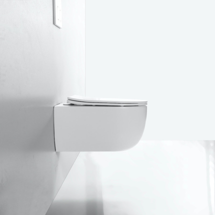 Cuvette suspendue rimless Voga blanc mat