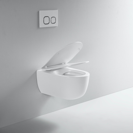 Cuvette suspendue rimless Voga blanc mat