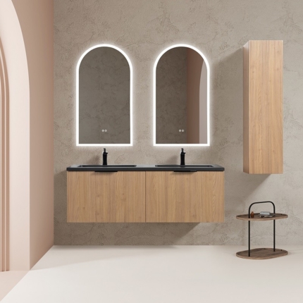 Meuble double vasque Stripes 140 cm 