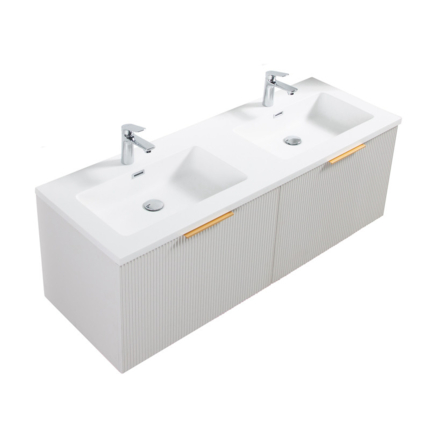 Meuble Stripes blanc 140 cm plan