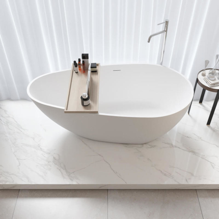 Baignoire îlot solid surface Ellipse 150 cm 