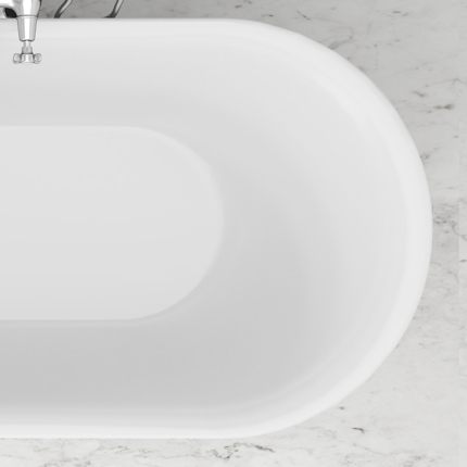 Baignoire sur pieds chrome Bijou 165 cm 