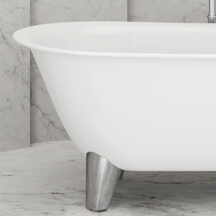 Baignoire sur pieds chrome Bijou 165 cm 