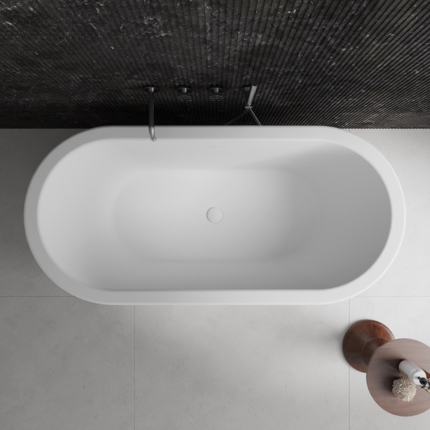 Baignoire ilot blanc mat Shell 170 cm 