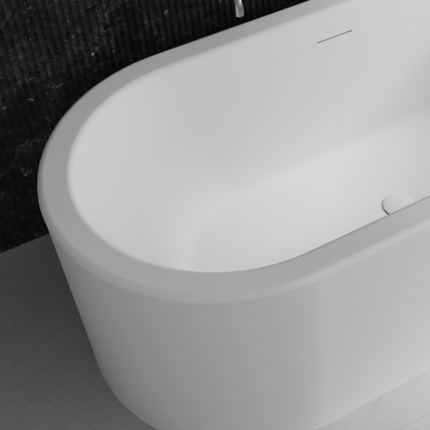Baignoire ilot blanc mat Shell 170 cm 