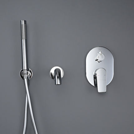 Robinet de baignoire encastrable avec bec Flat