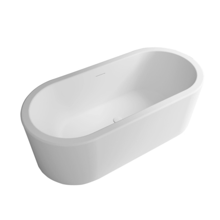 Baignoire ilot blanc mat Shell 170 cm 
