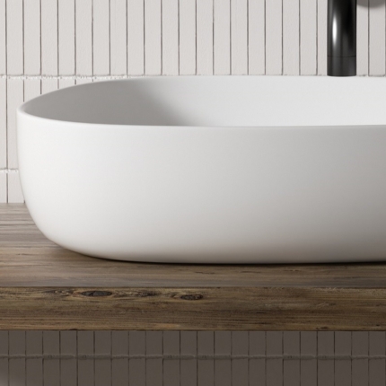 Vasque à poser blanc mat Inspire 55 cm 