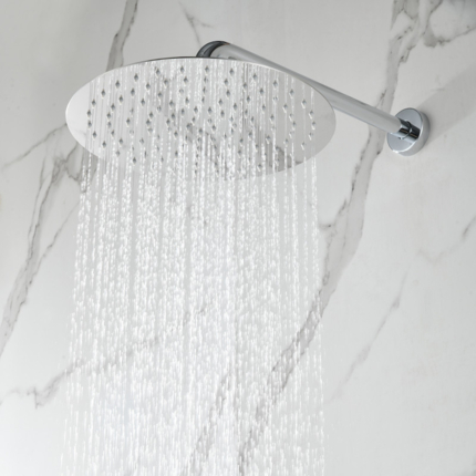 Kit de douche encastrable Flat mural rond