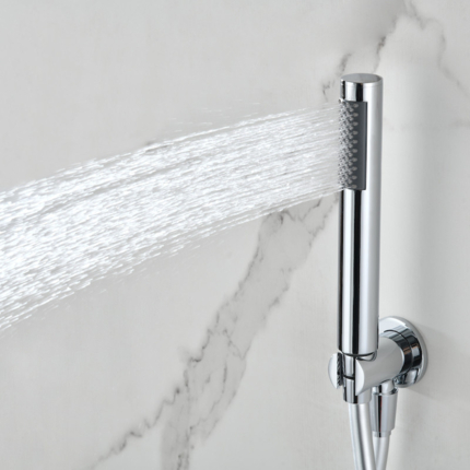 Kit de douche encastrable Flat mural rond