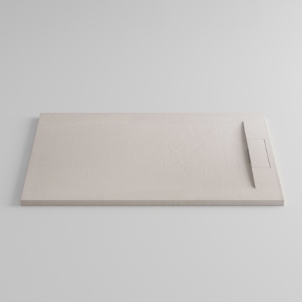 Receveur de douche Epure beige Argillae de 120 à 160 cm