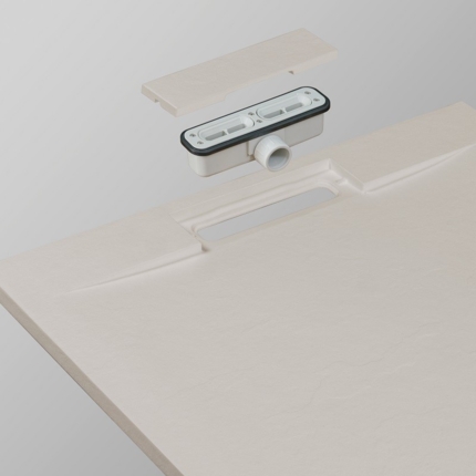 Receveur de douche Epure beige Argillae de 120 à 160 cm