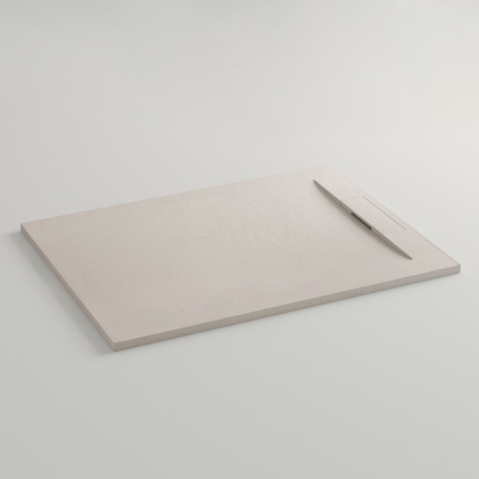 Receveur de douche Epure beige Argillae de 120 à 160 cm