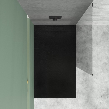 Receveur de douche Epure noir mat de 140 à 160 cm