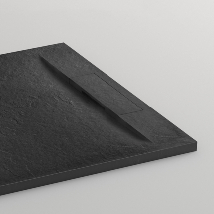 Receveur de douche Epure noir mat de 140 à 160 cm