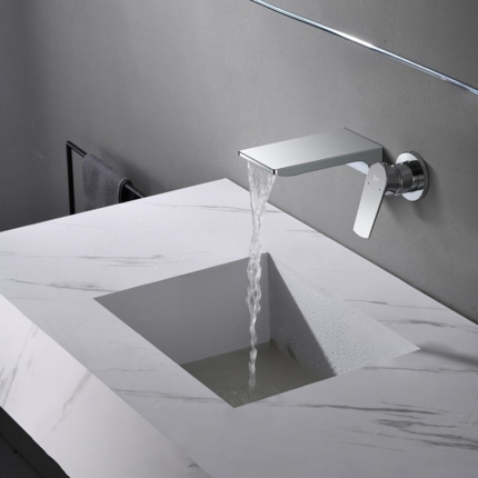 Mitigeur lavabo mural cascade