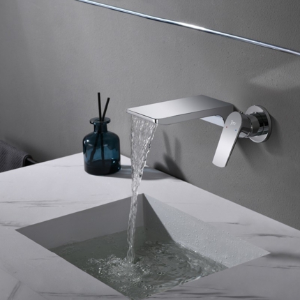 Mitigeur lavabo mural cascade