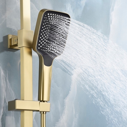 Colonne de douche thermostatique carré Slim