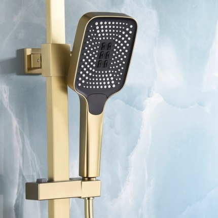 Colonne de douche thermostatique carré Slim