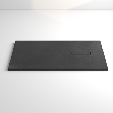 Receveur de douche Pietra noir mat de 120 à 160 cm