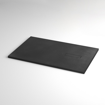 Receveur de douche Pietra noir mat de 120 à 160 cm