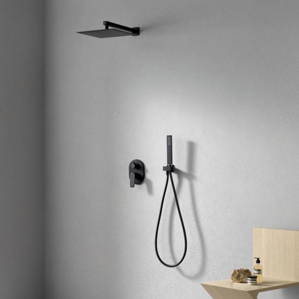 Kit de douche encastrable Flat mural carré