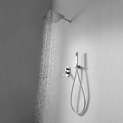 Kit de douche encastrable Flat mural carré