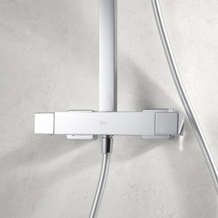 Colonne de douche thermostatique carré Slim