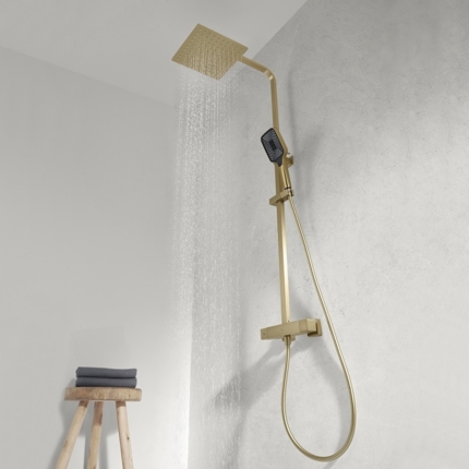 Colonne de douche thermostatique carré Slim