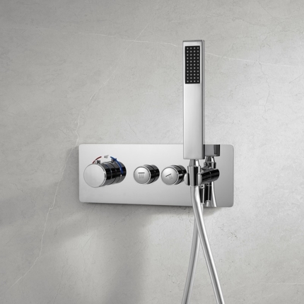 Kit de douche encastrable Smart Button carré