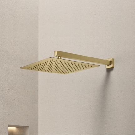 Kit douche thermostatique Push mural carré