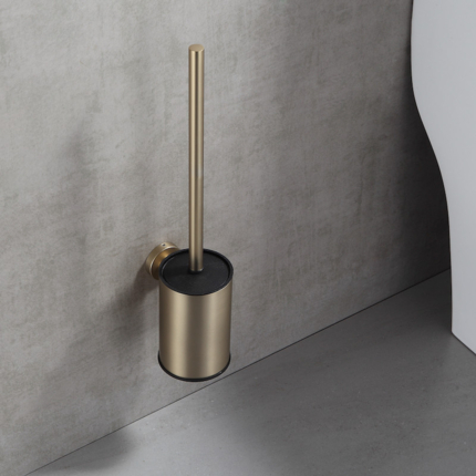 Brosse WC suspendue or brossé