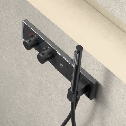 Kit de douche thermostatique Rainhub rond 2 fonctions