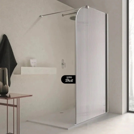 Paroi de douche fixe Luna 100 cm sens droit