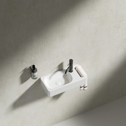 Lave-mains suspendu porte serviette Towelux 44 cm