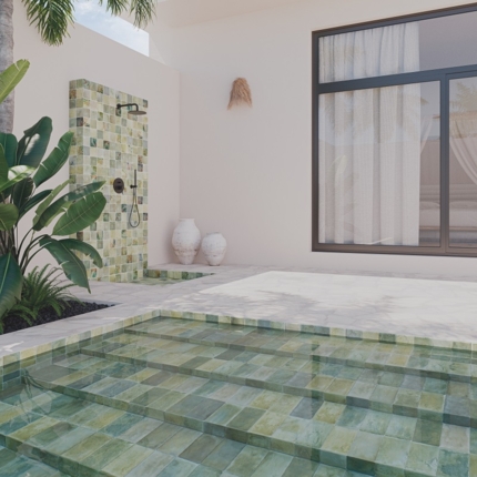 Carrelage Aqua mat piscine