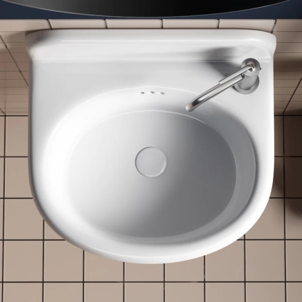 Lavabo déversoir suspendue Old school bicolore