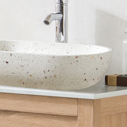 Vasque Oval terrazzo 55 cm 