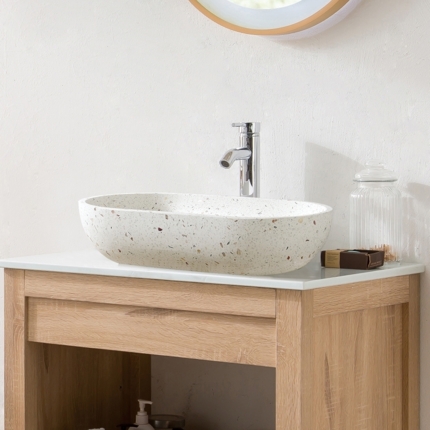 Vasque Oval terrazzo 55 cm
