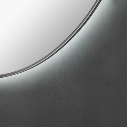 Miroir organique noir mat Ondis 70 cm 