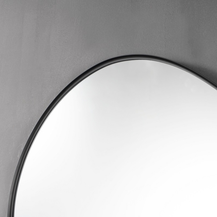 Miroir organique noir mat Ondis 70 cm 