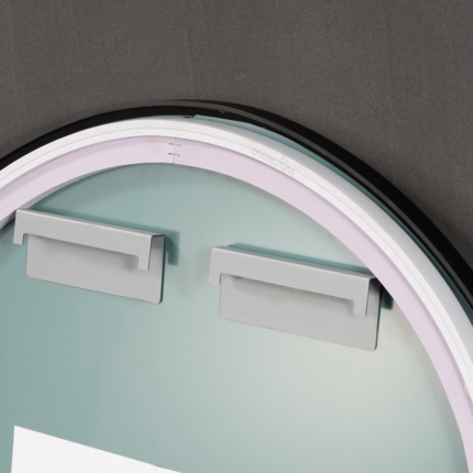 Miroir organique noir mat Ondis 70 cm 