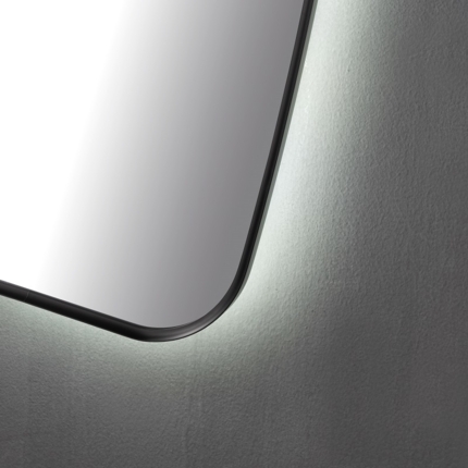 Miroir organique noir mat Fluens 60 cm 