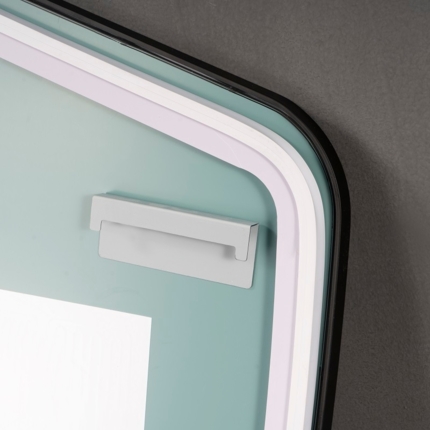 Miroir organique noir mat Fluens 60 cm 